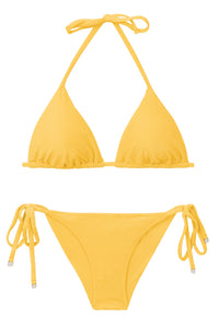 Product Front: Rio De Sol Zestaw Bikini Set Malibu-Yellow Tri-Inv Cheeky-Tie