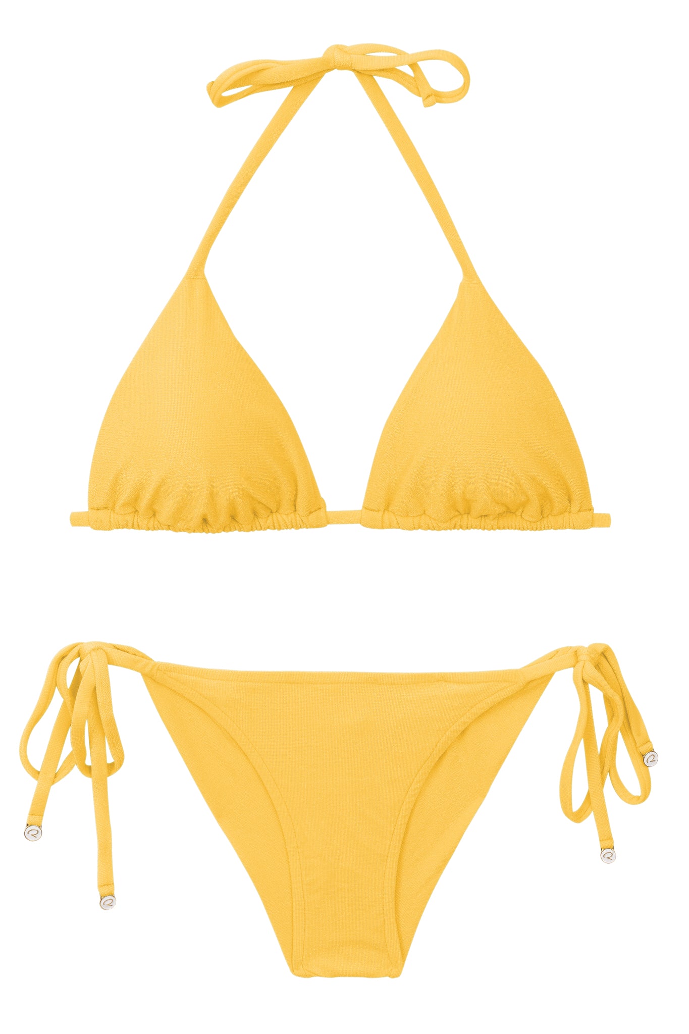 Product Front: Rio De Sol Zestaw Bikini Set Malibu-Yellow Tri-Inv Cheeky-Tie
