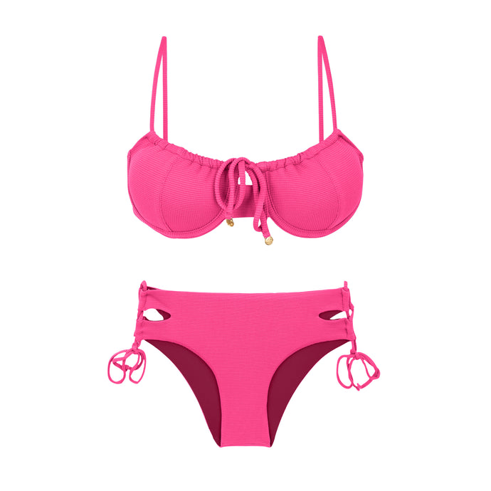 Product Front: Rio De Sol Zestaw Bikini Set Mtx-Ultrapink Balconet-Tie Madrid