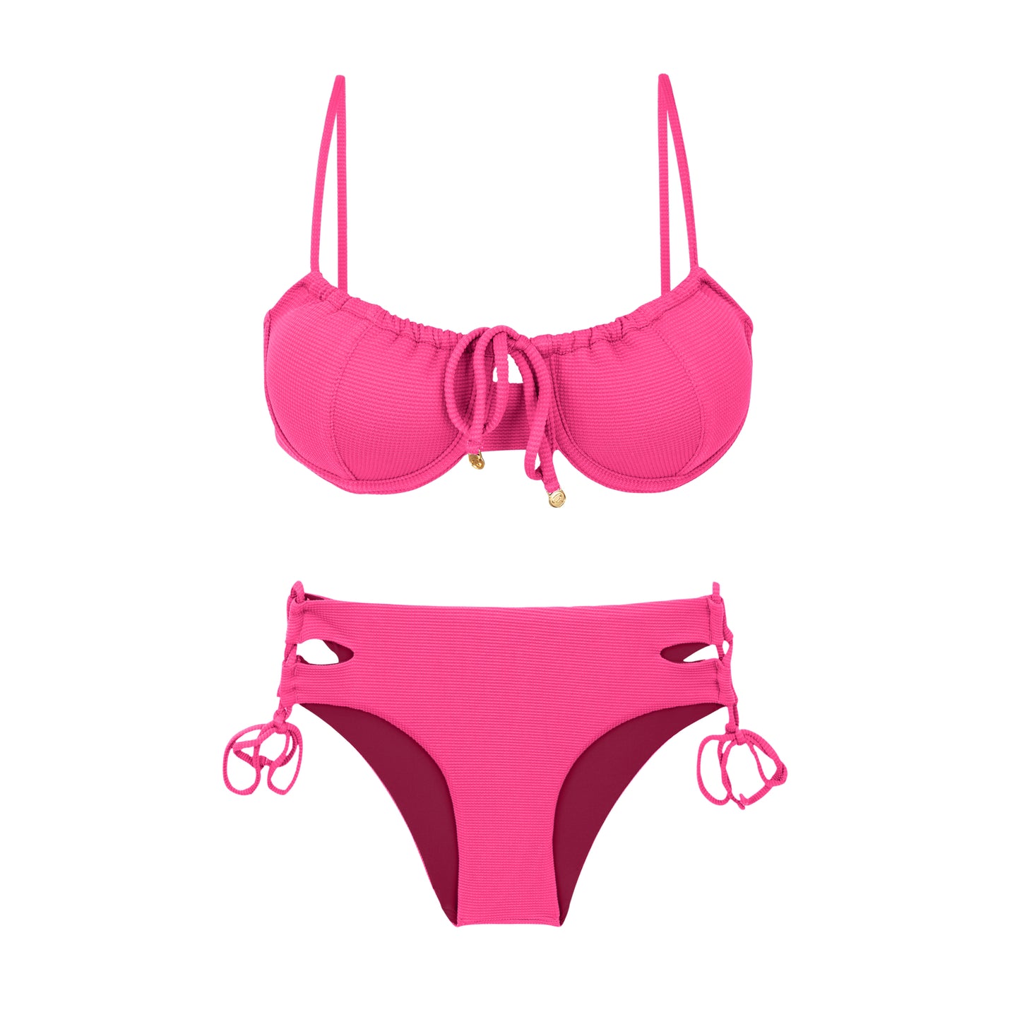 Product Front: Rio De Sol Zestaw Bikini Set Mtx-Ultrapink Balconet-Tie Madrid