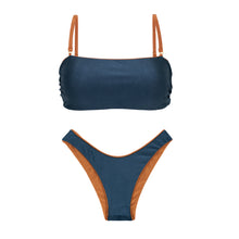 Załaduj obraz do przeglądarki galerii, Product Back: Rio De Sol Zestaw Bikini Set Nocciola Bandeau-Reto High-Leg
