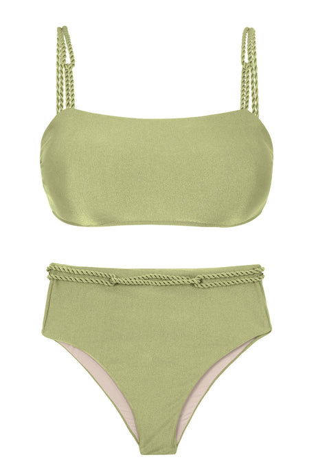 Product Front: Rio De Sol Zestaw Bikini Set Oliva Bandeau-Reto Hotpants