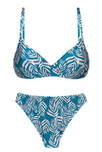 Załaduj obraz do przeglądarki galerii, Product Front: Rio De Sol Zestaw Bikini Set Palms-Blue Balconet-Inv Nice
