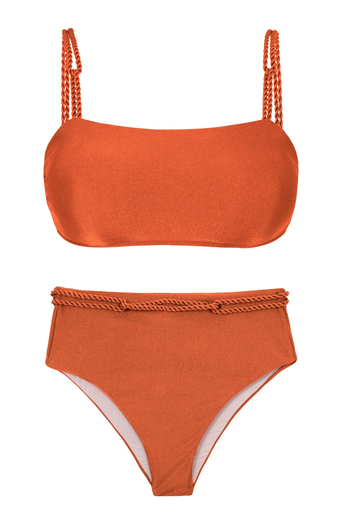 Product Front: Rio De Sol Zestaw Bikini Set Paprica Bandeau-Reto Hotpants