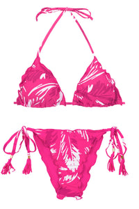 Product Front: Rio De Sol Zestaw Bikini Set Pink-Palms Frufru