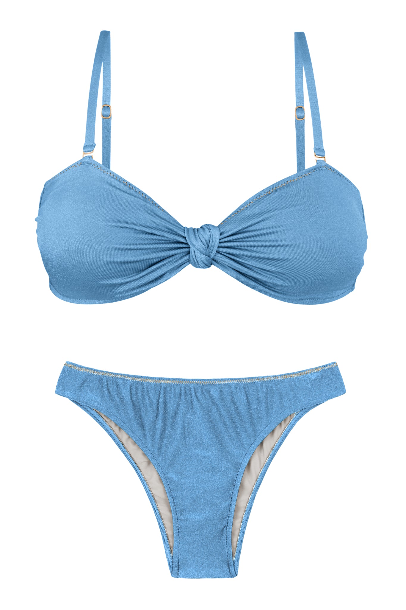 Product Front: Rio De Sol Zestaw Bikini Set Shimmer-Baltic-Sea Bandeau-Joy Essential