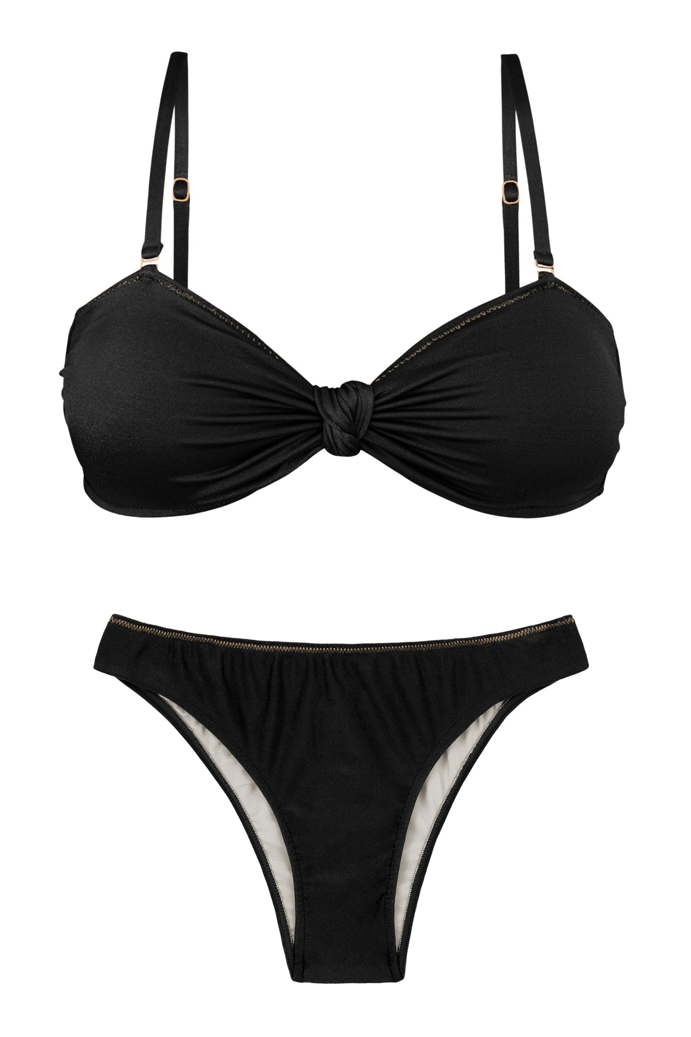 Product Front: Rio De Sol Zestaw Bikini Set Shimmer-Black Bandeau-Joy Essential