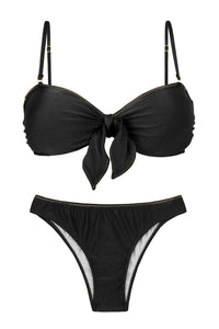 Product Front: Rio De Sol Zestaw Bikini Set Shimmer-Black Bandeau-No Essential