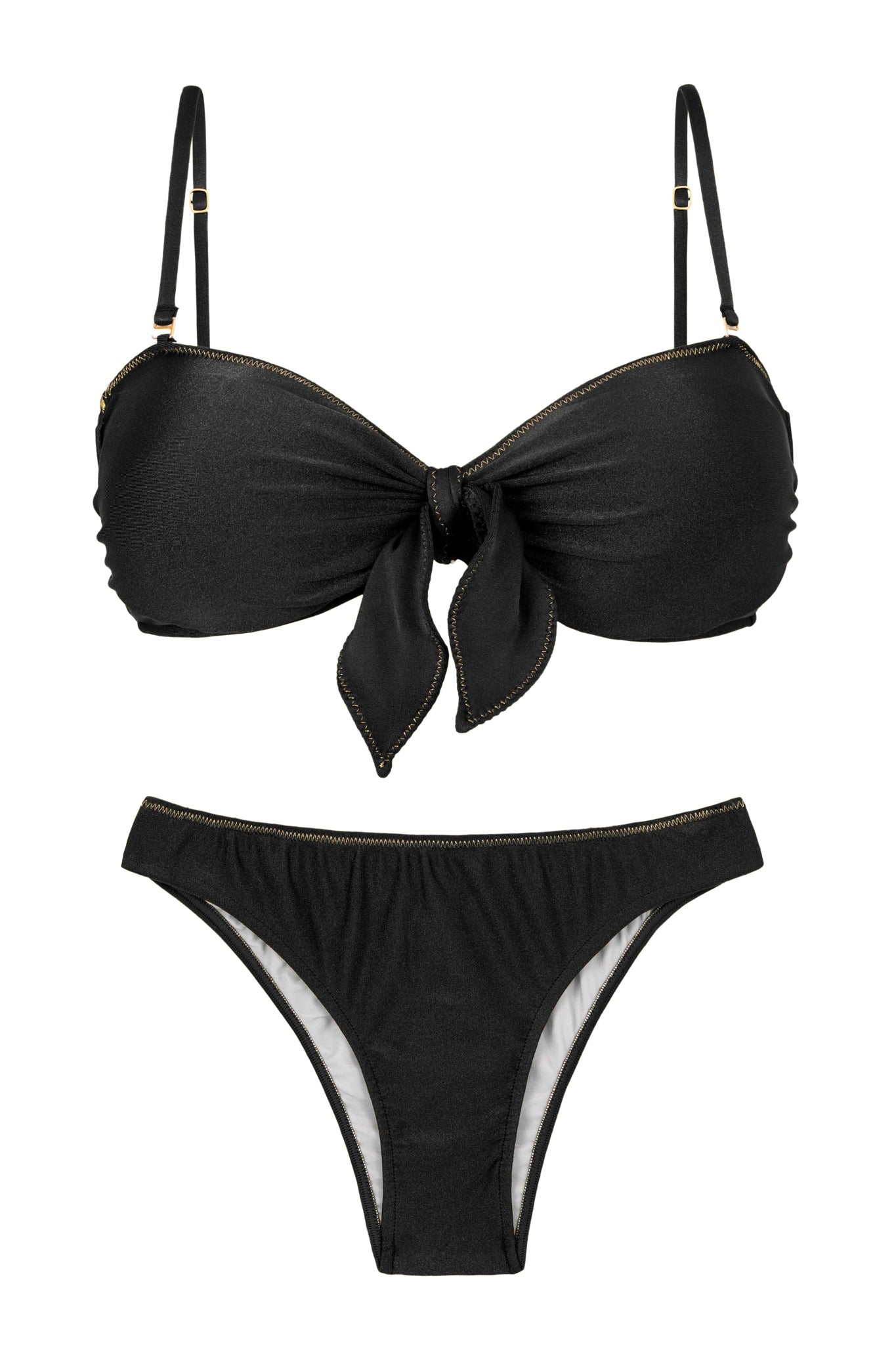 Product Front: Rio De Sol Zestaw Bikini Set Shimmer-Black Bandeau-No Essential