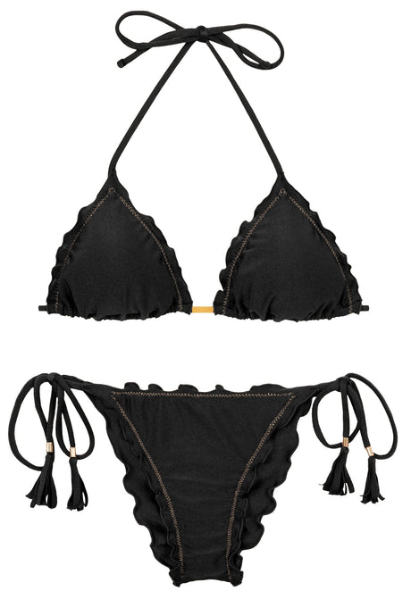 Product Front: Rio De Sol Zestaw Bikini Set Shimmer-Black Frufru