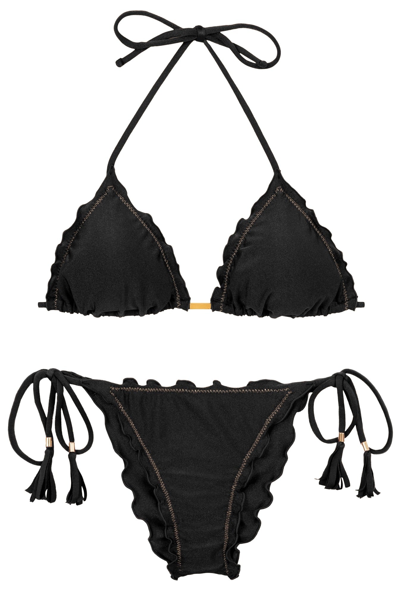 Product Front: Rio De Sol Zestaw Bikini Set Shimmer-Black Frufru