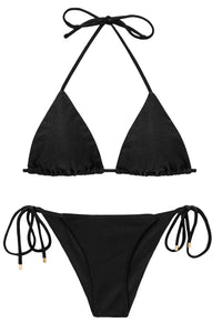 Product Front: Rio De Sol Zestaw Bikini Set Shimmer-Black Tri-Inv Cheeky-Tie