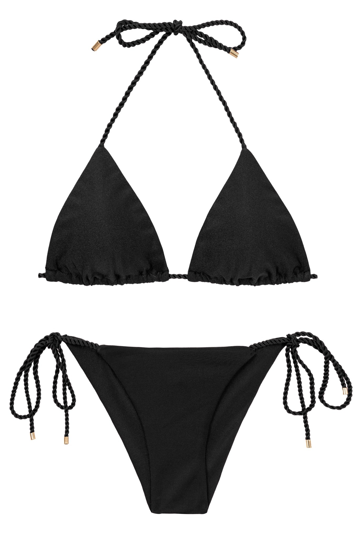 Product Front: Rio De Sol Zestaw Bikini Set Shimmer-Black Tri-Rope Cheeky-Rope