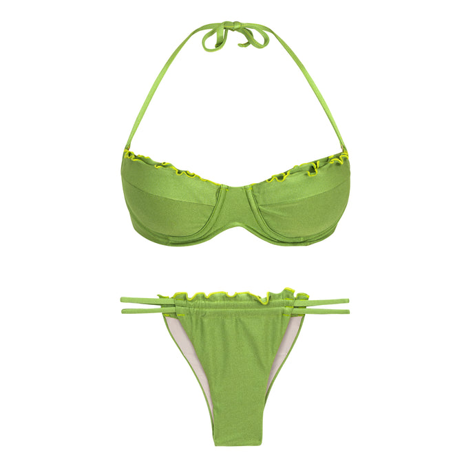 Product Front: Rio De Sol Zestaw Bikini Set Shimmer-Botanica Balconet-Frufru Pipa-Frufru