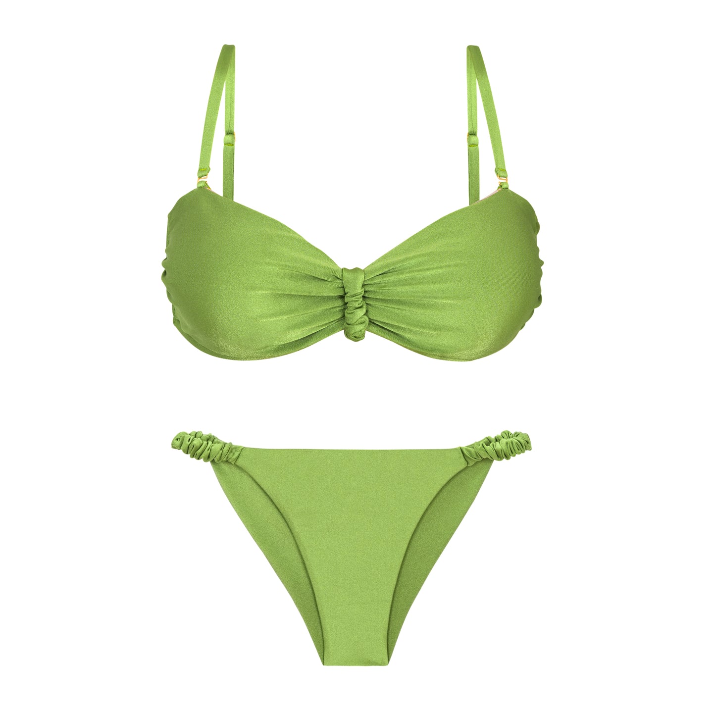 Product Front: Rio De Sol Zestaw Bikini Set Shimmer-Botanica Bandeau-Crispy Cheeky-Crispy