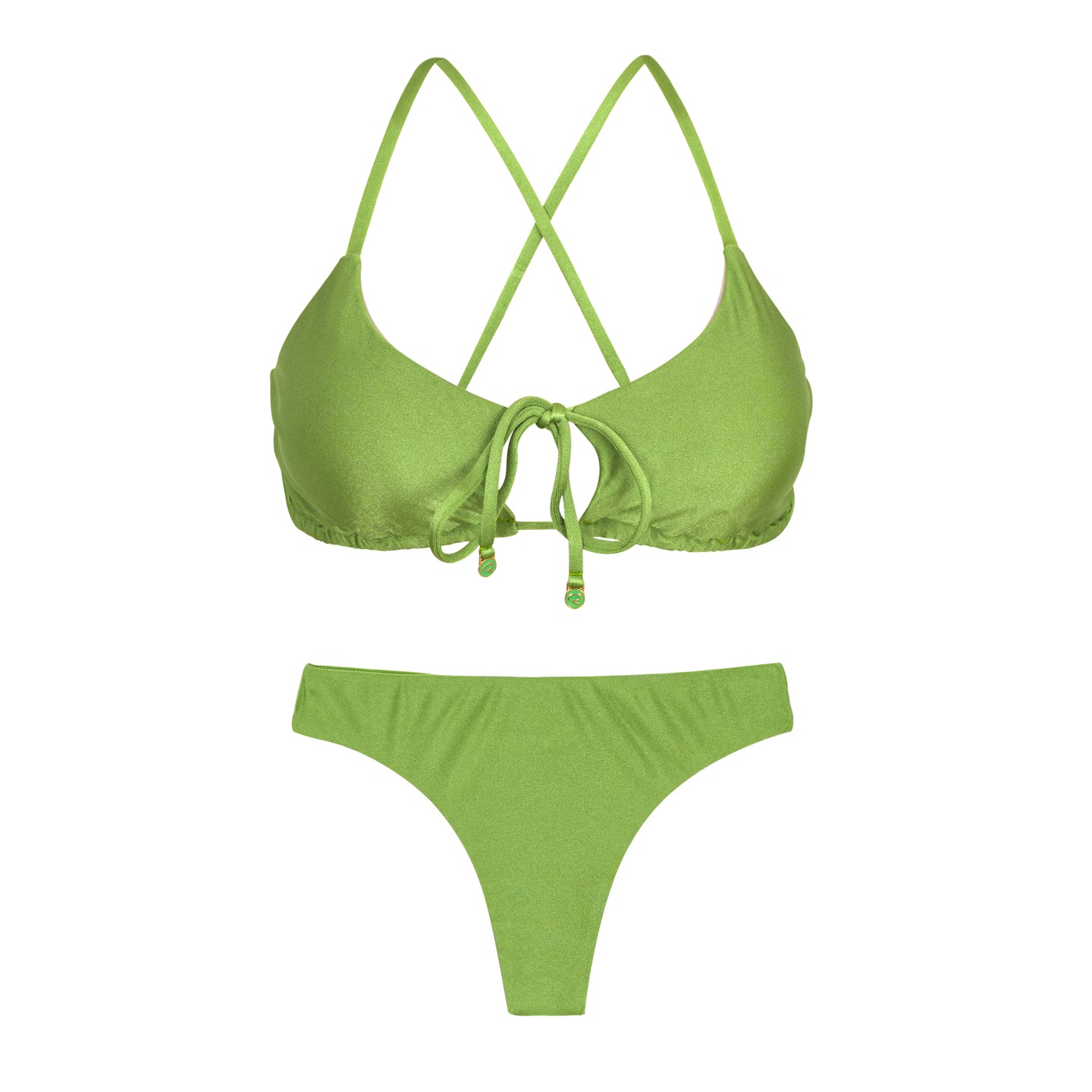 Product Front: Rio De Sol Zestaw Bikini Set Shimmer-Botanica Tank-Tie Nice-Fio