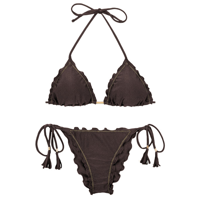 Product Front: Rio De Sol Zestaw Bikini Set Shimmer-Coffee Frufru