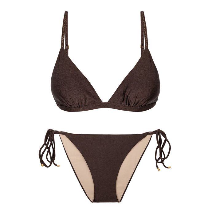 Product Front: Rio De Sol Zestaw Bikini Set Shimmer-Coffee Tri-Fixo Ibiza-Comfy