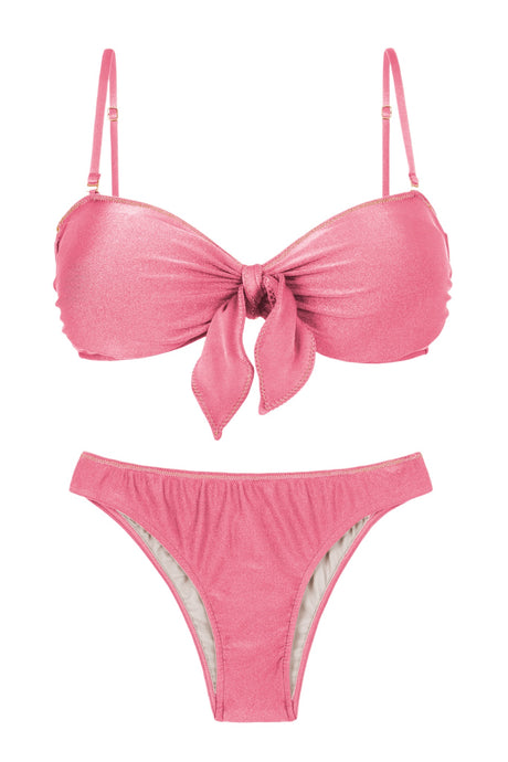 Product Front: Rio De Sol Zestaw Bikini Set Shimmer-Confetti Bandeau-Knot Essential