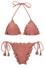 Załaduj obraz do przeglądarki galerii, Product Front: Rio De Sol Zestaw Bikini Set Shimmer-Copper Frufru
