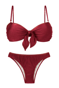 Product Front: Rio De Sol Zestaw Bikini Set Shimmer-Divino Bandeau-Knot Essential