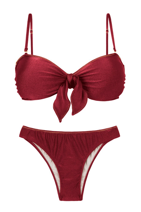 Product Front: Rio De Sol Zestaw Bikini Set Shimmer-Divino Bandeau-Knot Essential