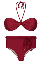 Załaduj obraz do przeglądarki galerii, Product Front: Rio De Sol Zestaw Bikini Set Shimmer-Divino Twist Belted-High-Waist
