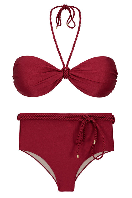 Product Front: Rio De Sol Zestaw Bikini Set Shimmer-Divino Twist Belted-High-Waist