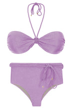 Załaduj obraz do przeglądarki galerii, Product Front: Rio De Sol Zestaw Bikini Set Shimmer-Harmonia Twist Belted-High-Waist
