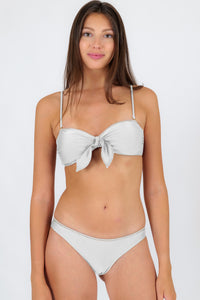 Gallery: Rio De Sol Zestaw Bikini Set Shimmer-White Bandeau-Knot Essential