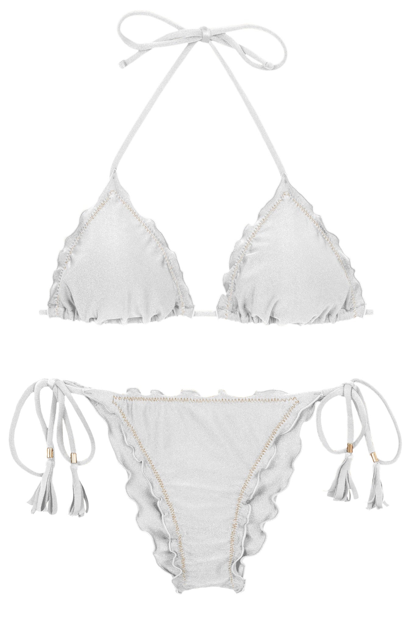 Product Front: Rio De Sol Zestaw Bikini Set Shimmer-White Frufru