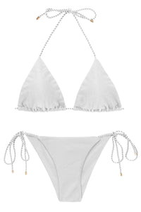 Product Front: Rio De Sol Zestaw Bikini Set Shimmer-White Tri-Inv Cheeky-Tie
