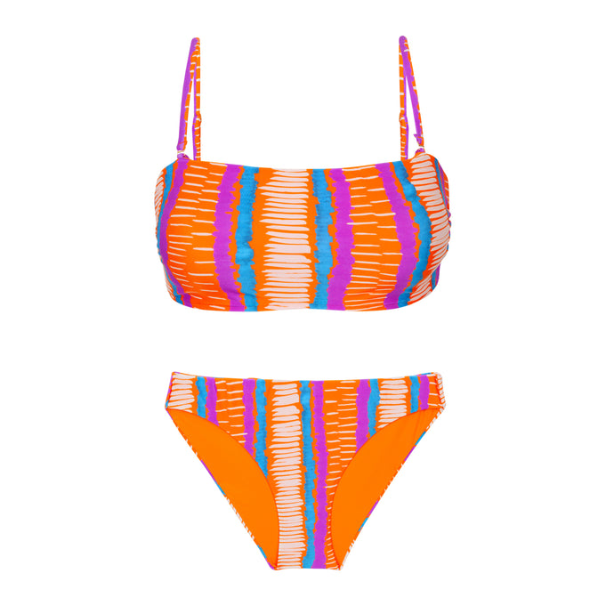Product Front: Rio De Sol Zestaw Bikini Set Stripes Bandeau-Reto Essential-Comfy