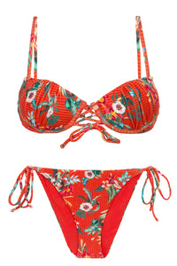 Product Front: Rio De Sol Zestaw Bikini Set Wildflowers Balconet-Pushup Ibiza-Comfy
