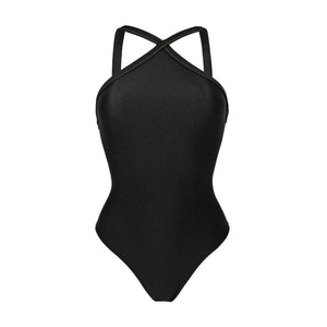 Product Front: Rio De Sol Kostium Jednoczęściowy Shimmer-Black High-Neck