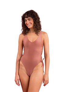 Model Front: Rio De Sol Kostium Jednoczęściowy Shimmer-Copper Zoe