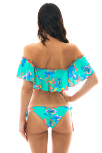 Model Back: Rio De Sol Top Bikini Top Acqua Flora Babado