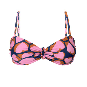 Product Front: Rio De Sol Top Bikini Top Amore-Pink Bandeau-Crispy