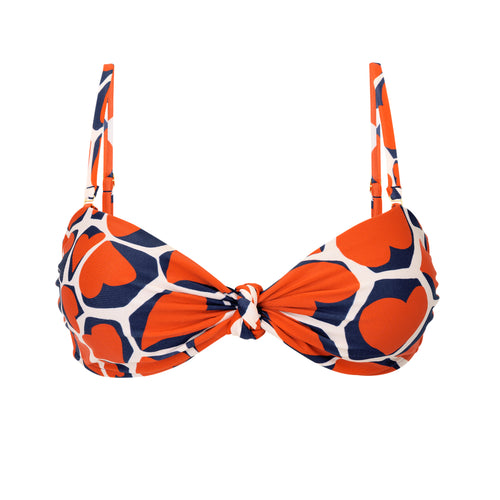 Product Front: Rio De Sol Top Bikini Top Amore-Red Bandeau-Joy