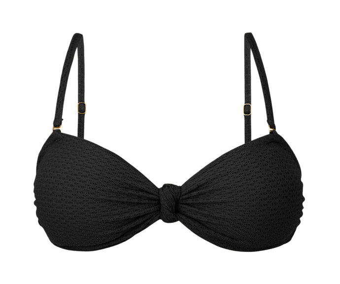 Product Front: Rio De Sol Top Bikini Top Bora-Black Bandeau-Joy