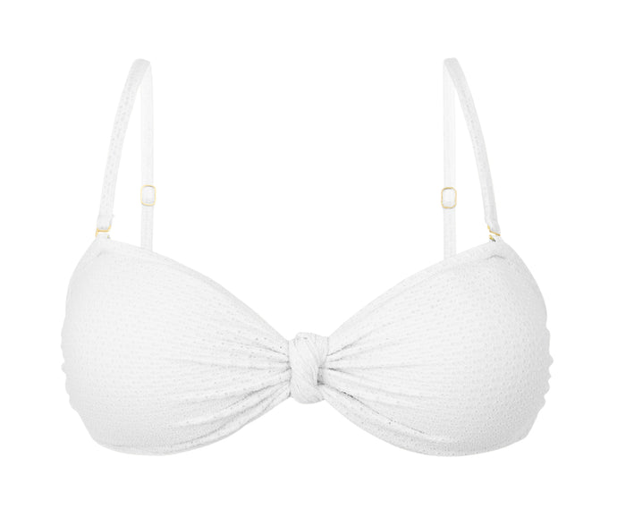 Product Front: Rio De Sol Top Bikini Top Bora-White Bandeau-Joy