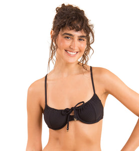 Gallery: Rio De Sol Top Bikini Top Dots-Black Balconet-Tie