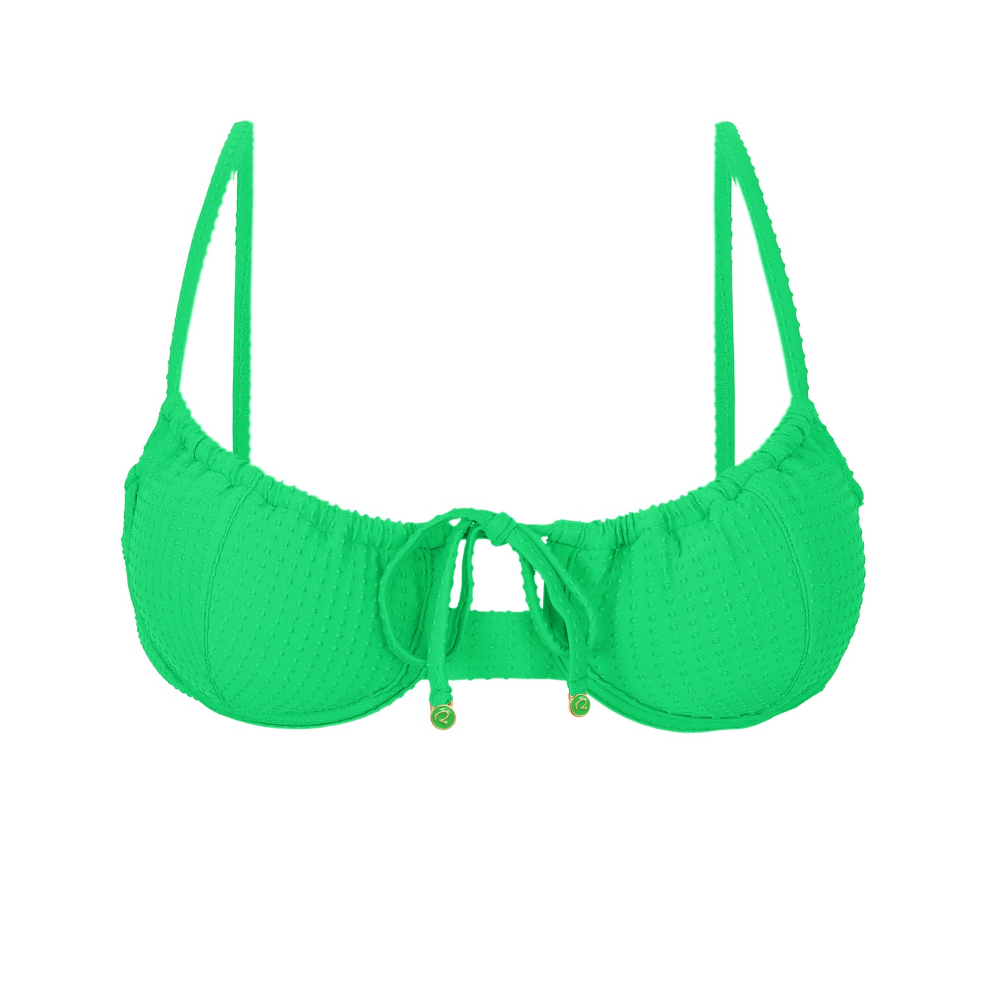 Product Front: Rio De Sol Top Bikini Top Dots-Energy Balconet-Tie