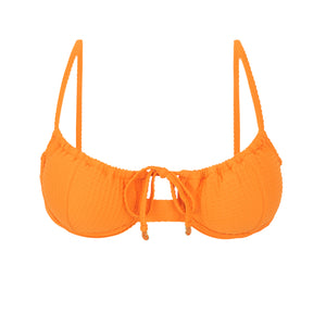 Product Front: Rio De Sol Top Bikini Top Dots-Mango Balconet-Tie