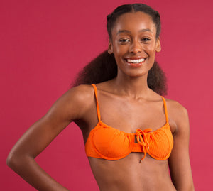 Image 09: Rio De Sol Top Bikini Top Dots-Orange Balconet-Tie