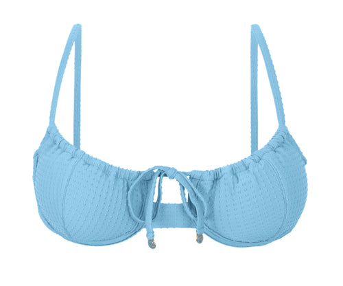 Product Front: Rio De Sol Top Bikini Top Dots-Sky Balconet-Tie