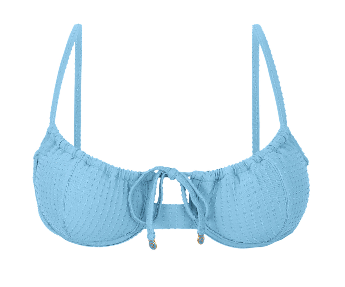 Product Front: Rio De Sol Top Bikini Top Dots-Sky Balconet-Tie