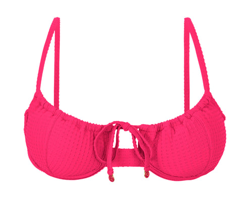 Product Front: Rio De Sol Top Bikini Top Dots-Virtual-Pink Balconet-Tie