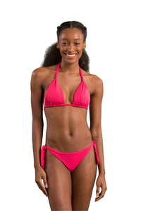 Model Front: Rio De Sol Top Bikini Top Dots-Virtual-Pink Mel
