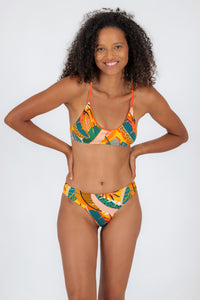 Model Front: Rio De Sol Top Bikini Top El-Arco Bralette-Orange